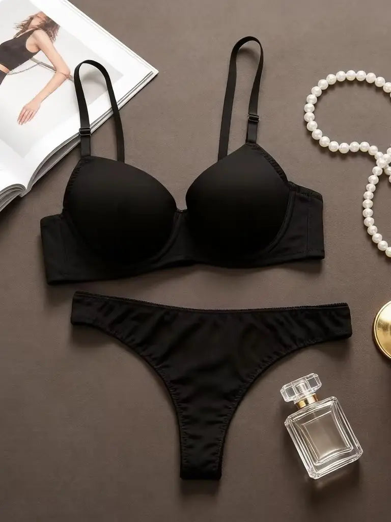 New leopard print European and American 3/4 cup lingerie paired with thong sexy women's underwear set push up bra B2087 - Matrix-studios.com