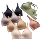 Sexy Seamless Bras For Women Wire Free Push Up Brassiere Deep V-Neck Lingerie U-Back 2-Hook Underwear Intimates S-5XL - Matrix Studios