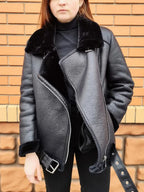 Ailegogo Winter Coats Women Thickness Faux Leather Fur Sheepskin Female Fur Leather Jacket Aviator Outwear Casaco Feminino - Matrix Studios