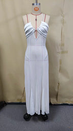 One Piece Summer Cover Ups Women Swimsuit Sleeveless Robes Bathing Suit 2026 New Beach Holiday Solid White Maxi Dresses Cover-Up - Matrix Studios