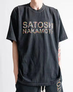 2026ss Satoshi Nakamoto Logo Printed Diamonds Patched Women Men T shirts tees Hiphop Oversized Men Casual Cotton T shirt - Matrix-studios.com
