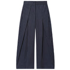 HXAO Striped Pleated Pants Women's Pants Autumn 2025 Ladies Baggy Wide Leg High Waist Pants Casual Oversize Trousers Harem Pants