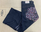 Vintage Low Waist Hip Hop Cherry Blossom Embroidered Jeans  Wide Leg Trousers Y2K Clothes Mens Womes Embroidered Baggy Jeans - Matrix Studios