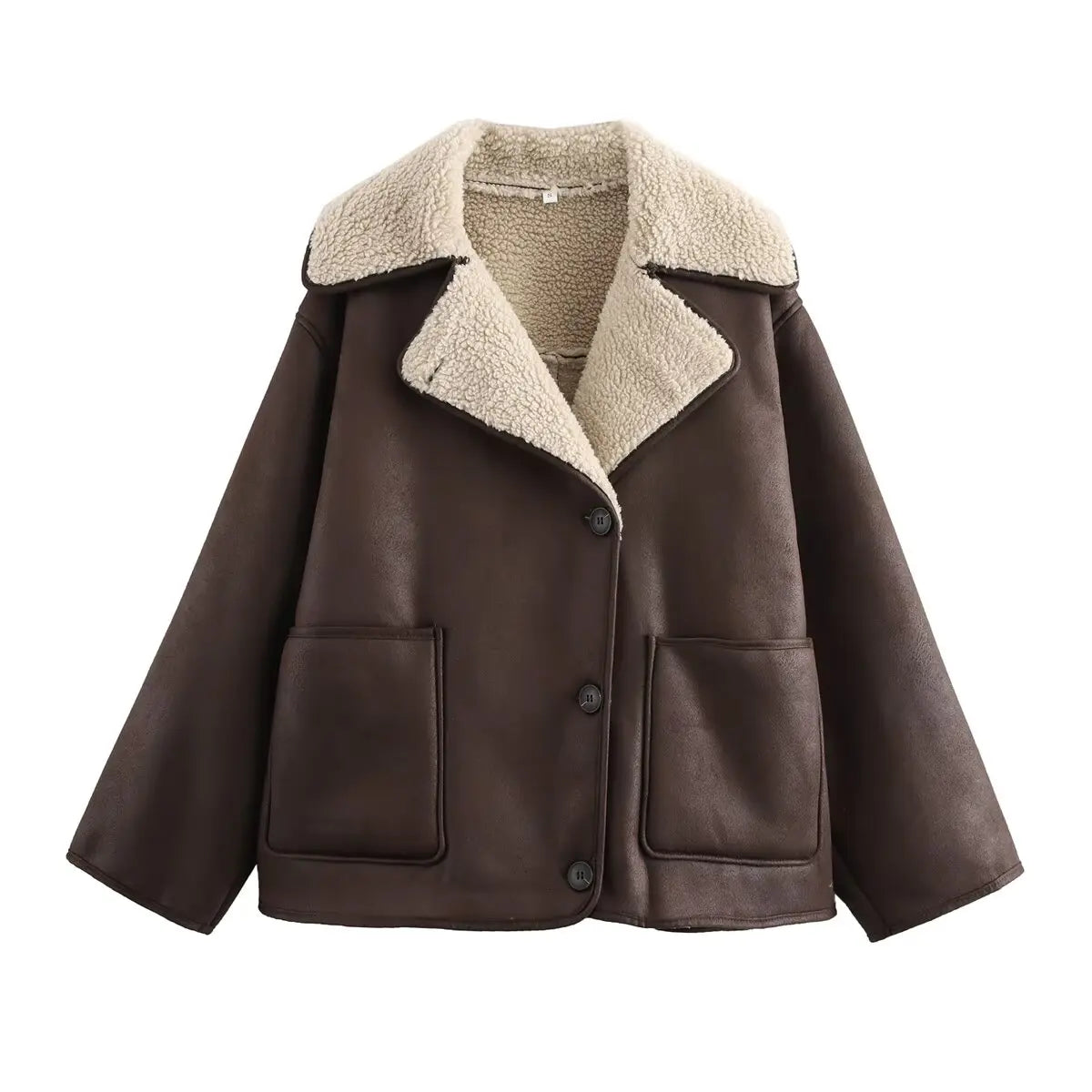Winter Women's Black Faux Leather Jacket Warm Streetwear Outwear Solid Elegant Warmth 2026 PU Coat for Ladies Jackets Coat Tops - Matrix Studios