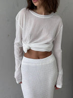 Hirsionsan 2025 Basic soft  T Shirts Women Summer autumn Long Sleeves Loose Bottom Tees Ladies Casual Knitted Soft Woman Tops - Matrix-studios.com