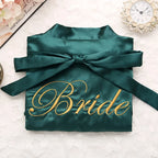 Wedding Bride Bridesmaid Robe Dressing Gown Sexy Women Bathrobe Nightgown Short Sleepwear Casual Flower Kimono Geisha M L XL - Matrix-studios.com