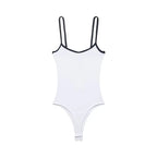 Women's Bodysuit 2026 New Fashion Spring Summer Color-block Trim Jumpsuit for Women Chic Personality Spaghetti Strap Bodysuit - Matrix Studios
