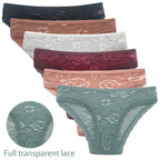 5 PCS/Set Mesh Briefs M-2XL Lace Panties Sexy Transparent Underwear Low Rise Panties Girls Intimates Lingeri - Matrix Studios