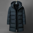 Canada Fashion Winter Jacket for Men Down Coat Parka Men's White Goose Down Jacket Collar Hooded Warm Thick Long Padding M-4XL - Matrix Studios