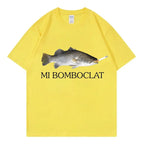 Funny Bomboclat Fish Meme T-shirt High Street Fashion Trend Y2k Short Sleeve T-shirts Women Harajuku Vintage Style T Shirts - Matrix-studios.com