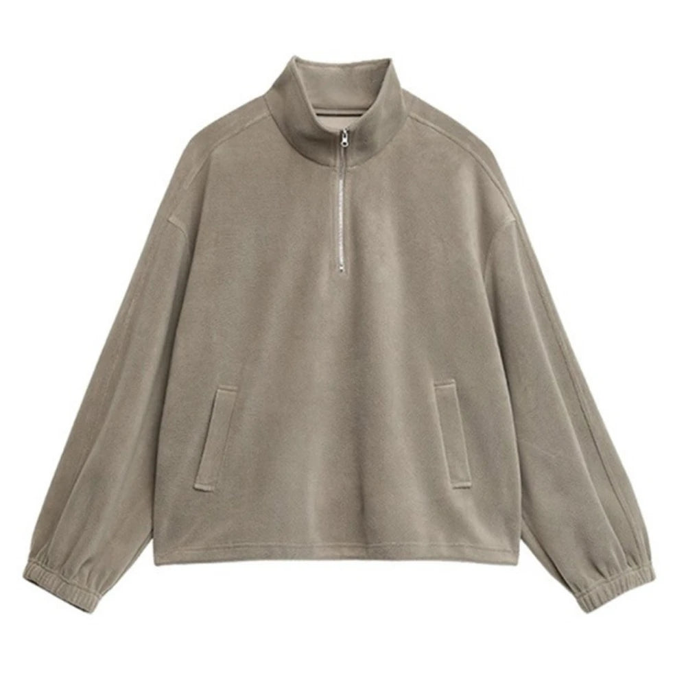CHIC VEN Women Sweatsuit Loose Casual New Granular Velvet Stand Collar Female Top Pants Set for Woman Sport Autumn Winter 2025 - Matrix-studios.com