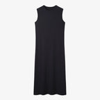 AS AW25 new design ribbing cardigan with denim collar + sleeveless maxi dress matching set for woman clothes - Matrix-studios.com