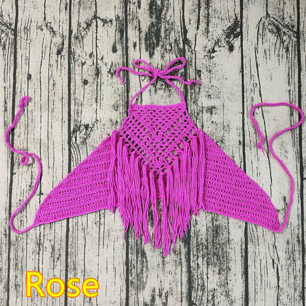 Handmade Crochet Lace Knit Boho Beach Bikini Cami Tank Crop Top Halter - Matrix Studios