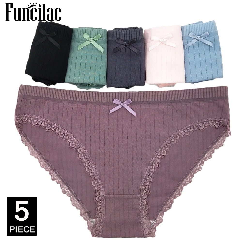 Women's cotton panties Girl Briefs Ms. cotton underwear bikini underwear sexy Ladies Briefs Free shipping 5 Pcs/set - Matrix Studios