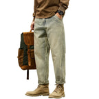 Men's 95% Cotton Jeans High Quality Loose Harem Pants Fashion Baggy Casual Outdoor Work Denim Pants Brand Men's Clothing - Matrix Studios