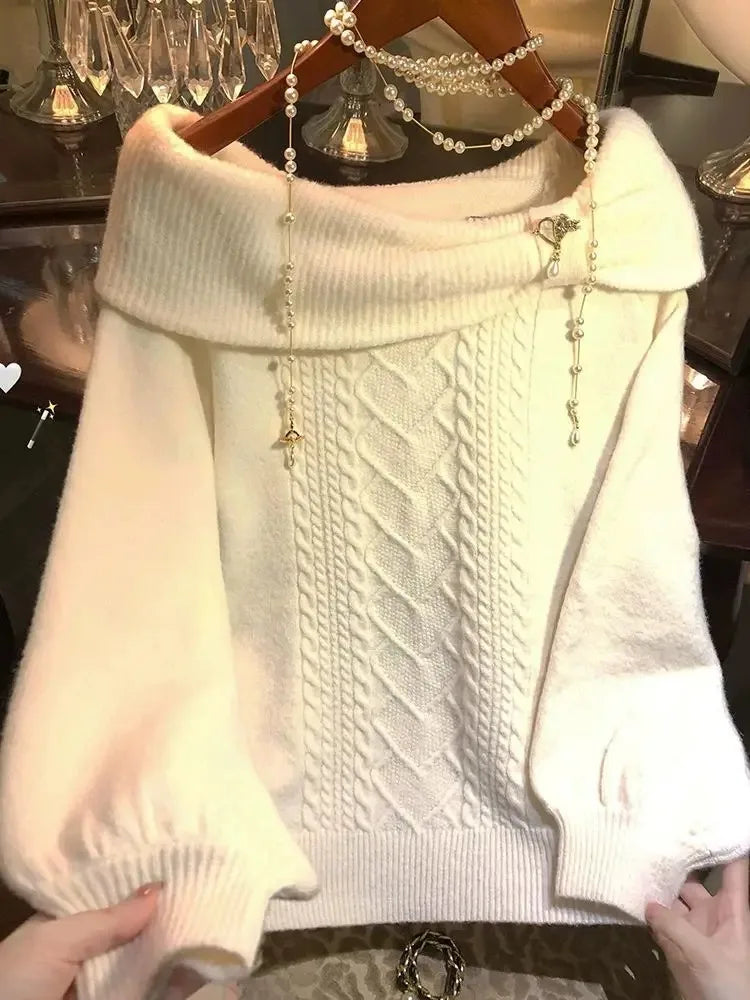 Preppy Style Sweet Knitted Sweater 2000s Aesthetic Gyaru Chic Korean Y2k Jumper Sweater Long Sleeve Coquette Knitwears - Matrix Studios