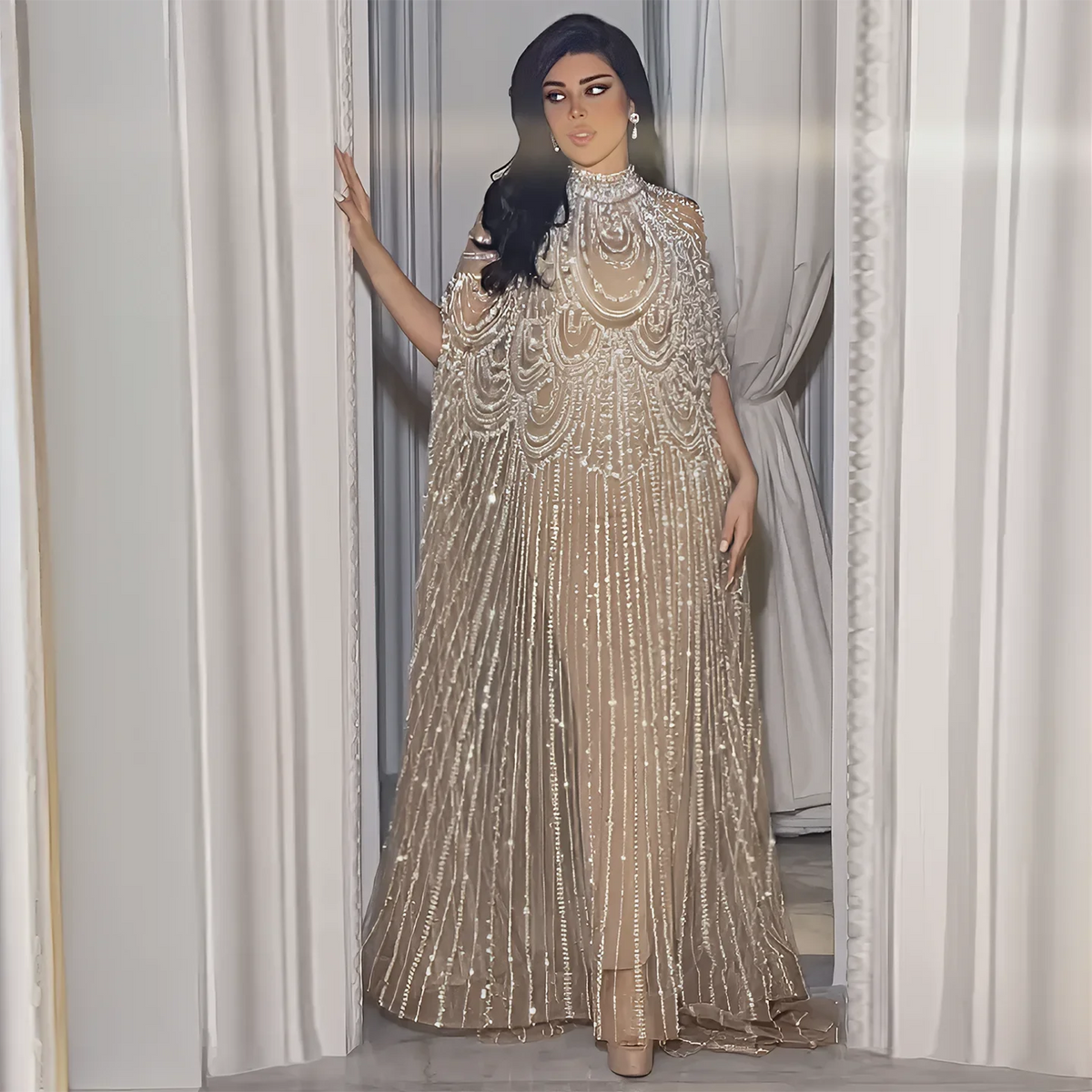 Customized Evening Dresses Luxury sexy Prom Dress Caftan Nude Wedding Formal Elegant Exquisite High Quality Party Gown for Women - Matrix Studios