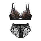 SUJIIN Summer Sexy Bra and Panty Sets for Woman Lace Comfort Thin Bras Set Women's Small Chest Wireless Lingeries Sexy Hot MX325 - Matrix Studios