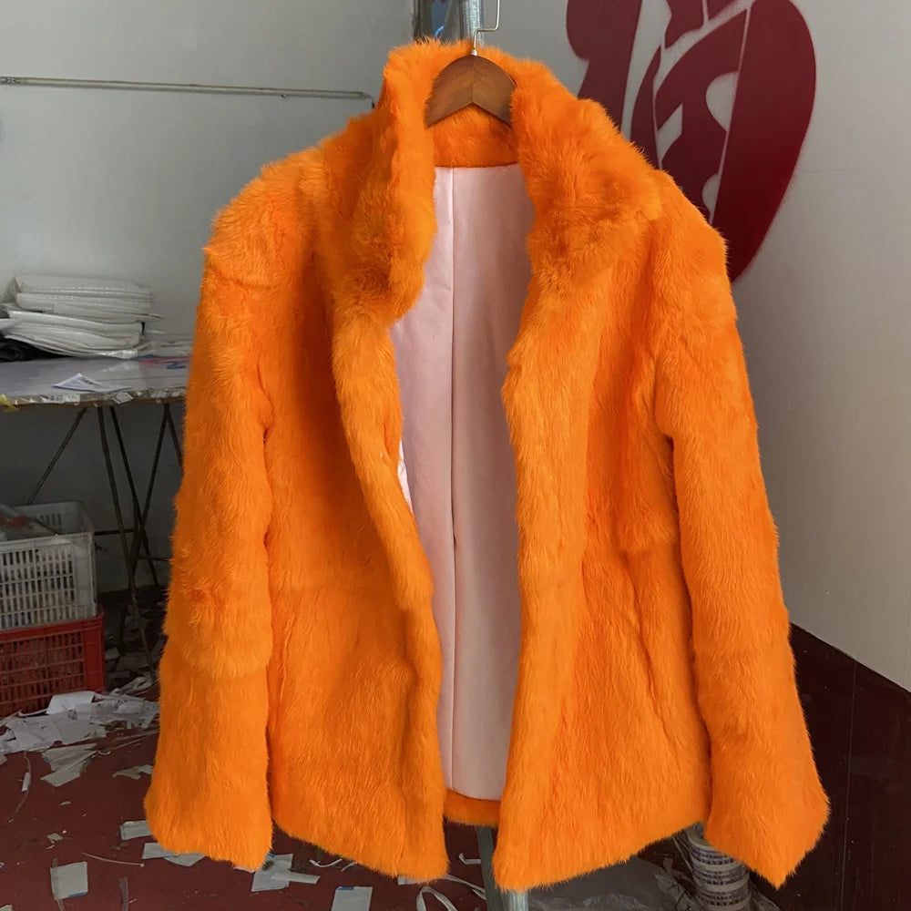 Fancy Rani Real Fur Coat Women Natural Rabbit Winter Jacket Leather And Fur Women's Long Clothing Female Outerwears With 2025 - Matrix Studios
