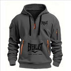 Fashion autumn and winter men's brand clothing multi-zipper design printed hoodie casual sweatshirt loose hooded jumper - Matrix Studios