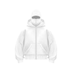 Men and women Y2K Gothic Harajuku winter new item double hooded sweatshirt men's hooded mask zipper sportswear - Matrix Studios