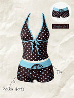 blue striped bikini swimsuit tankinis 2000s swimsuits bathing suits woman 2 piece set dot yellow vacation Swimwears beach Outfit - Matrix-studios.com