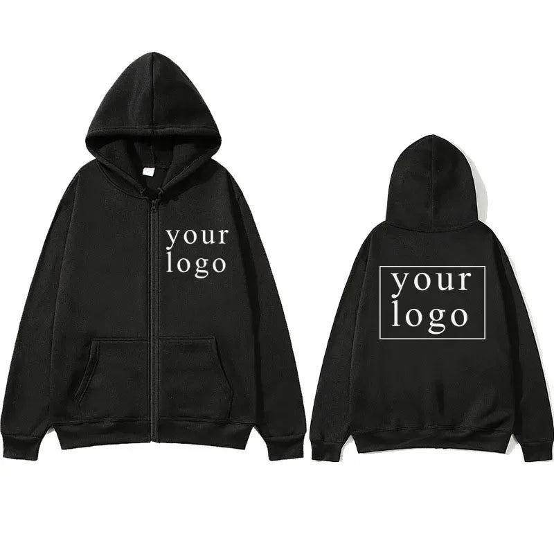 2024 New Fashion Your Own Design Brand Logo/Picture Personalized Custom Anywhere Men Women DIY Zipper cardigan hoodie - Matrix Studios
