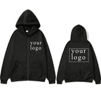 2024 New Fashion Your Own Design Brand Logo/Picture Personalized Custom Anywhere Men Women DIY Zipper cardigan hoodie - Matrix Studios