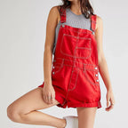 Y2K Vintage Black Denim Rompers Women Sleeveless High Waist Jeans Playsuits Korean Fashion Chic Jumpsuits Overalls Baggy Shorts - Matrix Studios