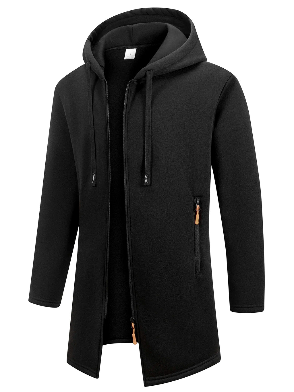 Men's Retro Zipper Jacket Mid Length Windbreaker Spring Autumn Winter Fleece Warm Jackets Fashion Casual Patchwork Yarn Coat - Matrix Studios