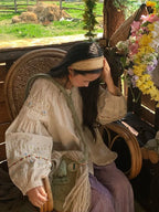 Women New Spring Floral Embroidery Blouse Vintage Casual Long Sleeve Shirt Top - Matrix-studios.com