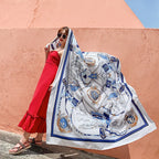 140x180cm Celebrity With The Same Cover-Ups Women Large Beach Dress Bikini Bathing Swimwear Sunburn Protection Sarong Wrap Scarf - Matrix Studios