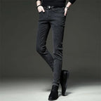 Men's Striped Slim Stylish Casual Pencil Pants Jeans Spring Autumn Korean Trendy Fashion Brand New Elastic Striped Long Trousers - Matrix Studios