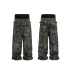 CUT-UP Double-layer Double Waist Patchwork Baggy Jeans for Men and Women Straight Casual Loose Denim Trousers Oversized - Matrix Studios