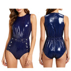 Men Women Waterproof Glossy Bodysuit Leak-proof Washable Diaper Cover Elderly Bedridden Special Needs Adaptive Jumpsuit Swimwear - Matrix Studios