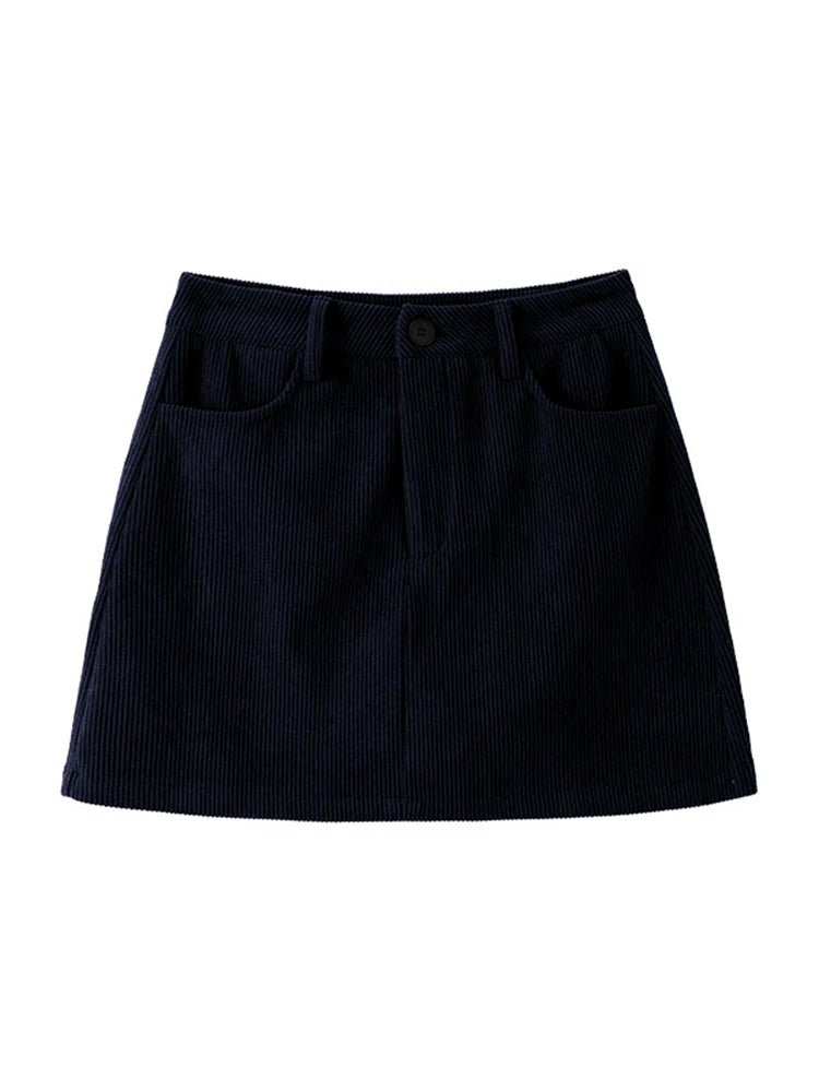 Autumn Corduroy Mini Skirt Burgundy For Women Brown Vintage A Line Short Skirts With Shorts Inside For Women Skirt Corduroy Fall - Matrix-studios.com