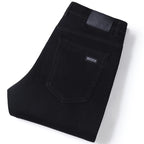 Men Classic Advanced Fashion Brand Pure Black Jeans Man Soft Breathe Stretch Slim Straight Denim Trousers Mens Pants Overalls - Matrix Studios