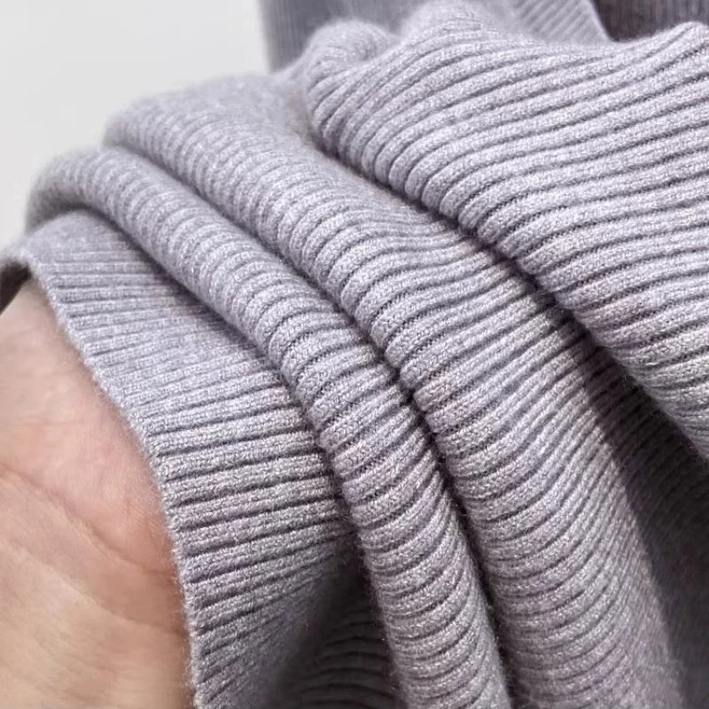 Zjaiss Solid Color O-neck Knitted Pullovers 2026 Women's Autumn Winter New Slim Fit Sweater Soft Warm Simple Base Layer Top - Matrix Studios