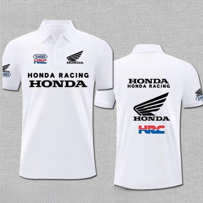 HONDA Men's and Women's POLO Shirts Locomotive Factory Team Racing Suits Motorcycle T-shirts Gold Wings Cycling Short Sleeves - Matrix-studios.com