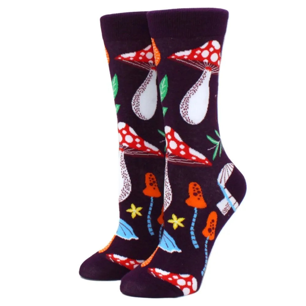 Novelty Woman Socks Harajuku Cotton Funny Happy Cartoon Cat Dog Pattern Unisex Socks Men Novelty Kawaii Socks - Matrix Studios