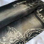 2025 Fashion New Oversized Pattern Printing Baggy Jeans Men Y2K Street Vintage Rock Casual Straight High Waist Wide Leg Trousers - Matrix Studios