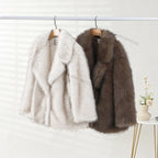 Neo Mint 2024 Winter Faux Fur Coat Women Brand Fashion Fluffy Fox Fur Outerwear Overcoat Girl Street Style Furry Warm Jacket - Matrix Studios