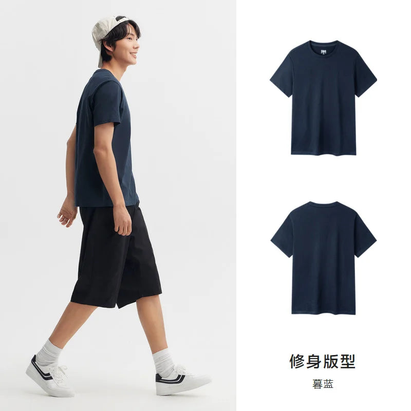 Semir Short Sleeve Men T-Shirt Cotton 2026 Summer New Man Clothing Thin And Versatile T Shirt Couples Solid Color Tops - Matrix Studios