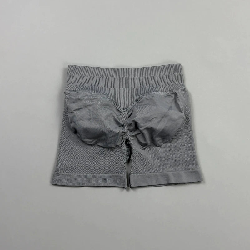 HISTELLO Gym Shorts 4.5" Women Fitness Sports Biker Shorts Low Waist Running Pants Workout Scrunch Butt Yoga Seamless Leggings - Matrix-studios.com