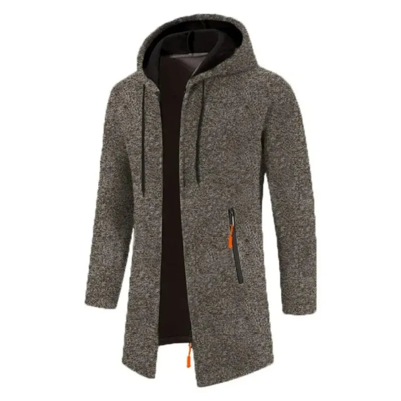 New Mens Long Sleeve Hooded Sweater for Men Zipper Sweatshirts Oversize Streetwear Warm Solid Color Autumn Jacket Hoodie Men - Matrix Studios