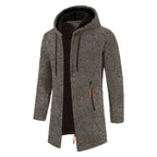 New Mens Long Sleeve Hooded Sweater for Men Zipper Sweatshirts Oversize Streetwear Warm Solid Color Autumn Jacket Hoodie Men - Matrix Studios