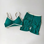 Fitness Suit, Women's Suspender, Contrasting Color Bra, Sports Shock-absorbing Speed Drying Pants, Breathable Yoga Suit - Matrix-studios.com
