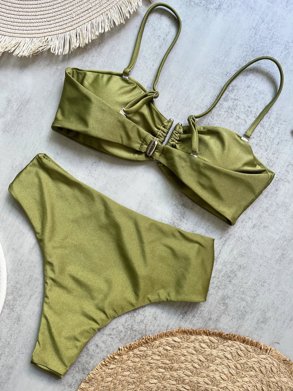 Bandeau Bikini Push Up Women Swimsuits 2026 Sexy Female Swimwear Brazilian Bikini Set Thong Biquini Swim Suits Solid Beachwear - Matrix-studios.com