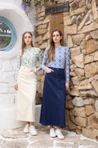 AS SS26  stretch denim skirt fashion lady wear elastic fabric ( waist expands about 2-3cm) - Matrix-studios.com