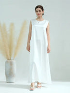 Black White Satin Silky Shimmer Under Abaya Dress Dubai Luxury 2024 Summer Women Turkey Islam Muslim Robe Vestidos Musulmanes - Matrix-studios.com